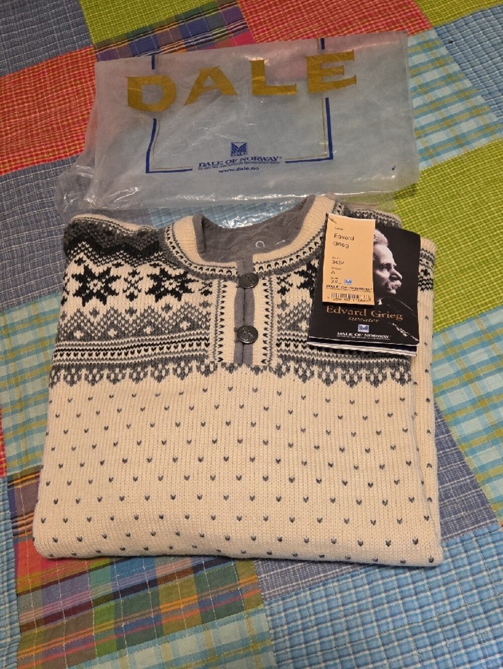 Men's Dale of Norway Edvard Greig Nordic wool Sweater NWT